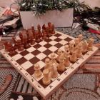 Шахматы обиходные лакированные Кировские 30х30 уценка