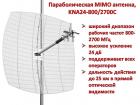 Продам параболическую MIMO антенну с усилением 24 дБ, сборная, модель KNA24-800/2700C