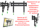 Продам настенный кронштейн/крепление для телевизоров/мониторов 40"-65", Модель NBC3-T