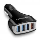 Продам автомобильное зарядное устройство от прикуривателя с четырьмя USB портами с функцией быстрой зарядки, UN682
