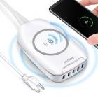 Продам беспроводная QI зарядная станция + 5 USB портов для проводной зарядки