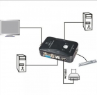 Продам 2-портовый KVM свич/переключатель USB SKL, модель KVM21UA