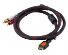 Продам кабель переходник с HDMI на RCA / Тюльпан / Колокольчик, 1.5м